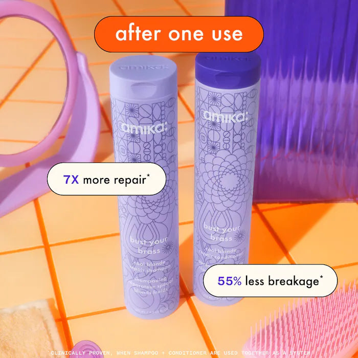 amika: Bust your Brass Cool Blonde Repair Shampoo 275ml