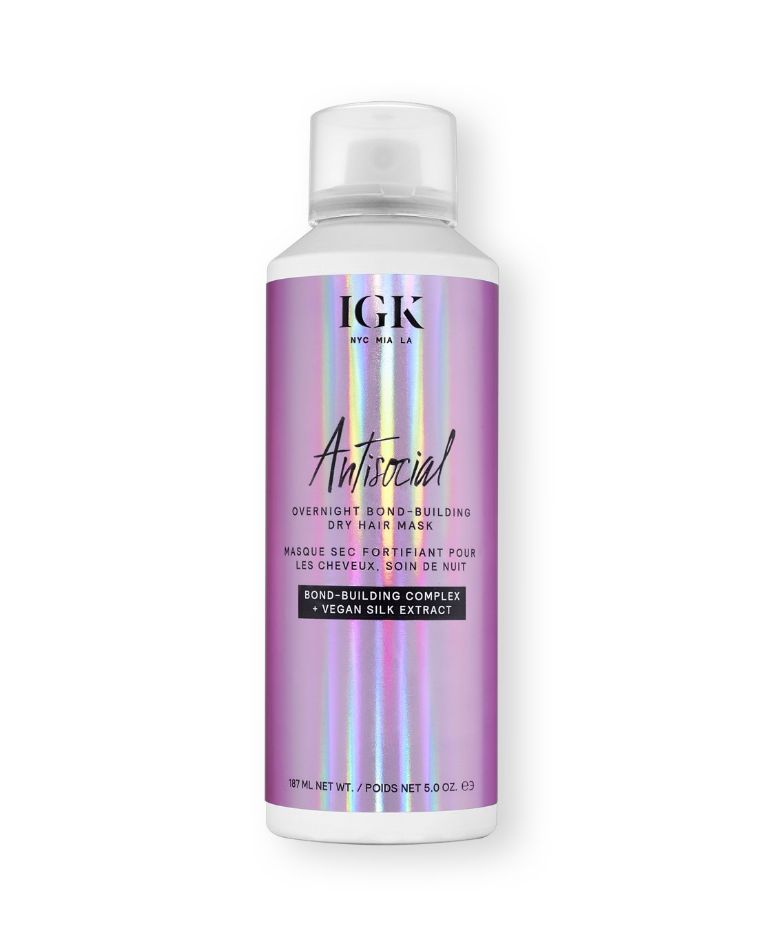 IGK ANTISOCIAL Overnight Bond Building Dry Hair Mask 5oz