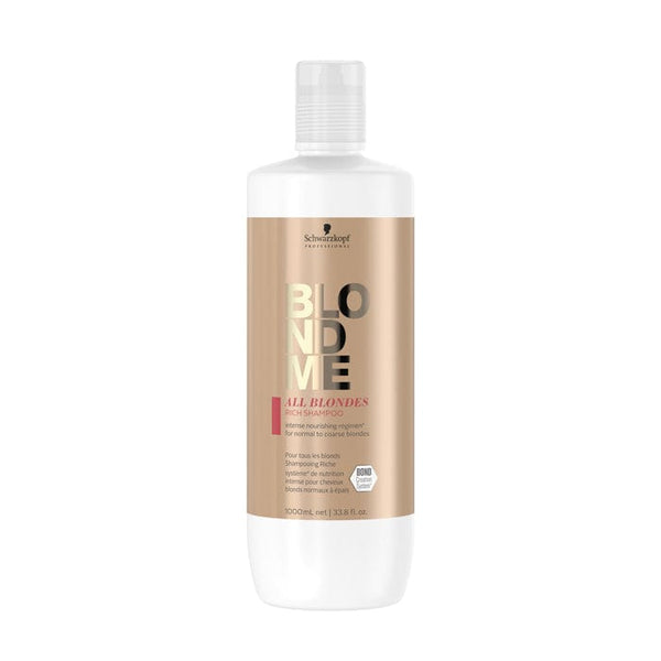 Shampoo Schwarzkopf BLONDME 1L | Per Biondi E Capelli Tinti | Formula Professionale Con Sete E Sericina