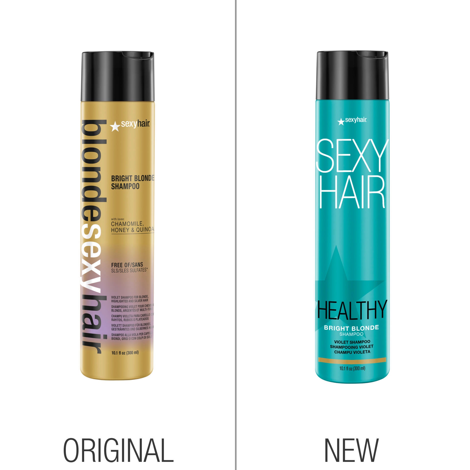 SEXY HAIR HEALTHY Bright Blonde Violet Shampoo 10.1oz