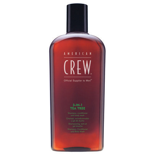 AMERICAN CREW 3-IN-1 Tea Tree Shampoo, Conditioner and Body Wash 250ml