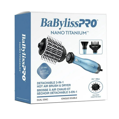BaByliss Pro Nano Titanium Detachable 3-in-1 Hot Air Brush & Dryer