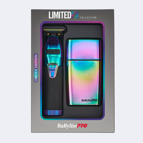 BaByliss PRO-Limited FX Collection Trimmer & Double Foil Shaver Prepack - Iridescent