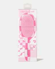 FRAMAR Checked Out Pink Detangle Brush